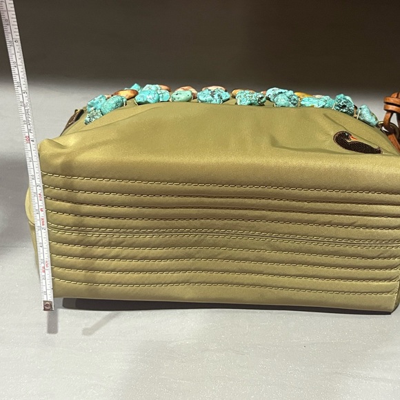 Dooney & Bourke Pouchette with custom stones, genuine Turquoise and Amber - Picture 15 of 16